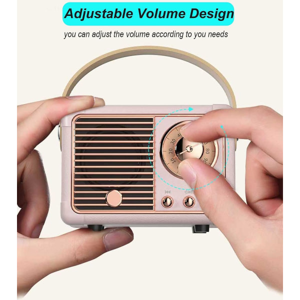Retro Bluetooth Högtalare, Vintage Dekor, Liten Trådlös Bluet, ZQKLA