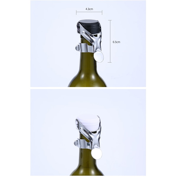 （Vit）Champagneproppar - Patenterad Tätning (Ingen Tryckpump, ZQKLA