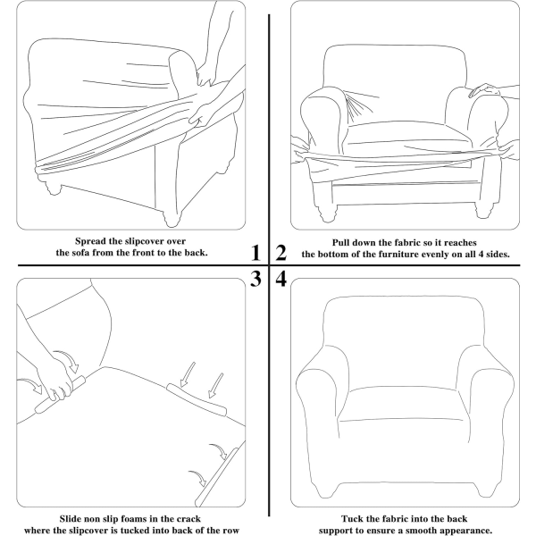 Spandex Stretch Sofa Slipcover for Stue Lenestol, One-Piec