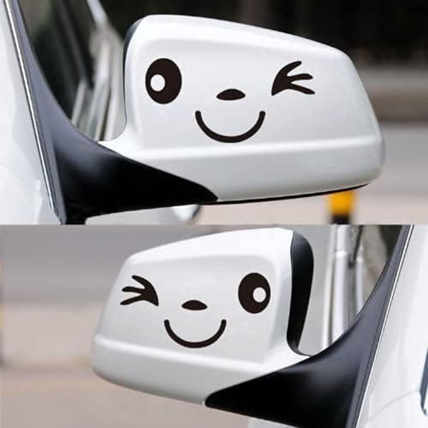 Funny, Cute and Cheerful Winking Smiley Face Car Mirror Stic,ZQKLA