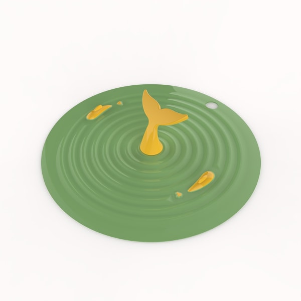 （Green）Silicone Floor Drain Cover Round Anti-odor Floor Drai,ZQKLA