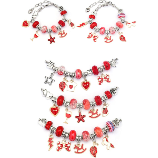 64 stk Christmas Jewerly Making Kit Charm Armbånd Halskjeder,ZQKLA