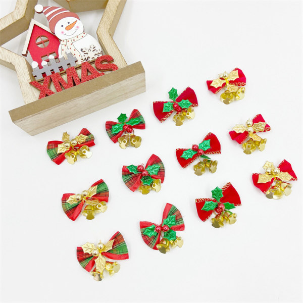 12 st julbågshängande prydnader Xmas Mini Båge med, ZQKLA