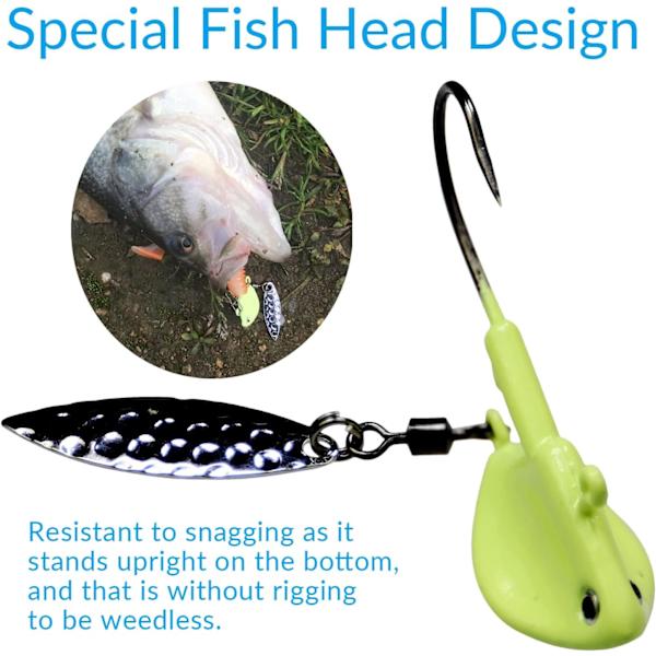 Fiske Jigheads, Jighead for Myk Sluk Jighead med Diskant, ZQKLA
