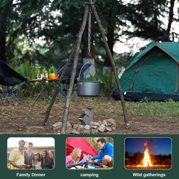 Bärbar campingstativbräda i rostfritt stål Campfire Tripo, ZQKLA