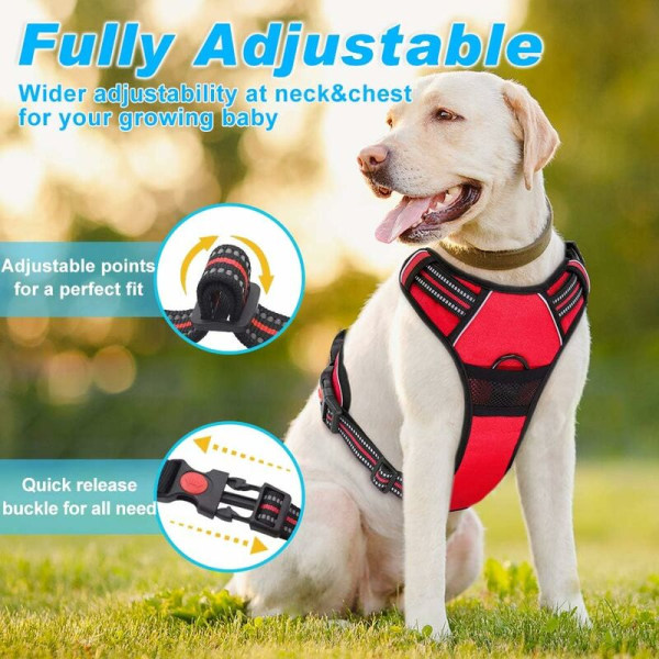 Super Dog Justerbar Anti-Trekk Sele Oxford Refleks Nyl, ZQKLA