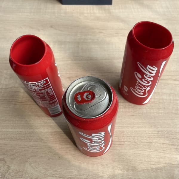 3-pack Röda Silikon Coca-Cola Flaskhöljen - Skyddande Hölje för Coca-Cola Burkar och Koppar (500ml)