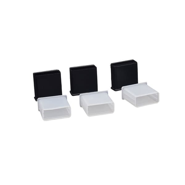 USB-hona Dammskydd i Plast, Klar, 10-pack, Svart