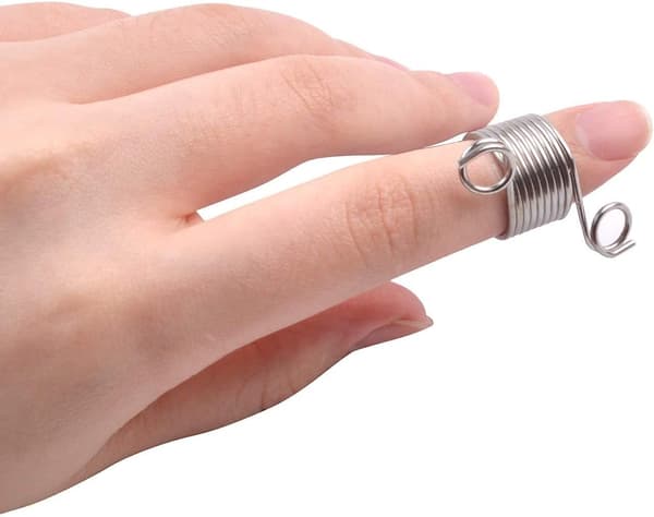Rustfrit Stål Fingerbøl 10 STK Garnfjederguide Jacquard Wi,ZQKLA