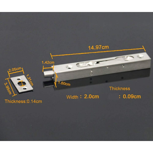 4 Pak (2 Par) Dør Flush Bolt Latch Slide Latch Skjult, ZQKLA