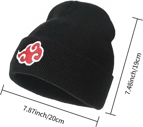 Stickad mössa, Anime-broderi Röd Moln, Unisex Solid Clo,ZQKLA