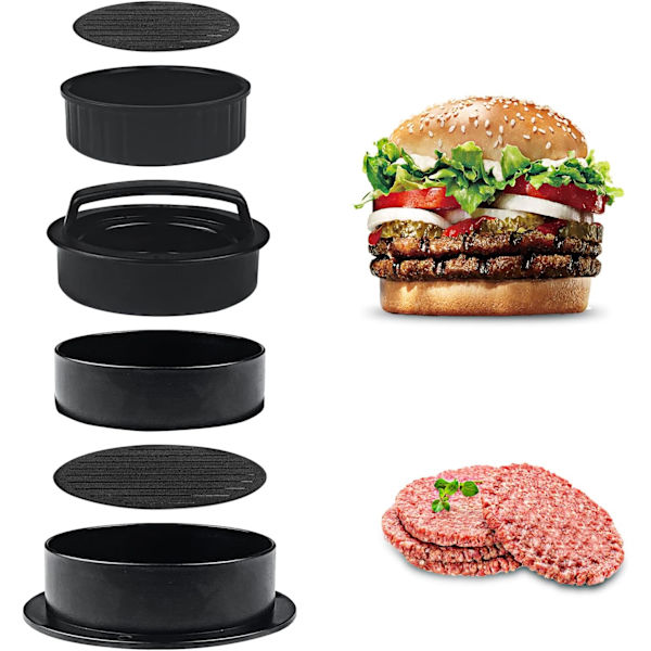 Professionell 3-i-1 Burgerpress, Icke-klibbig Burgerpress med ZQKLA