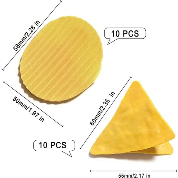 Söta Chip Clips 20st Plast Potatis Form Funny Chip Clips, ZQKLA