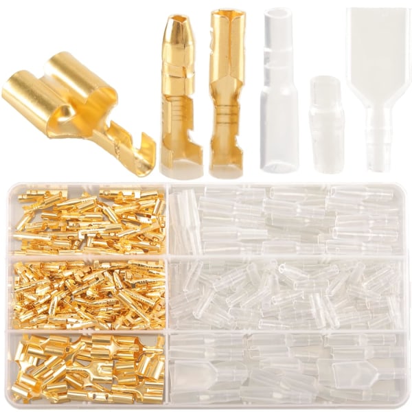 Messinkiset Bullet-liittimet, Uros- ja naaraspuoliset Double Bullet T, ZQKLA