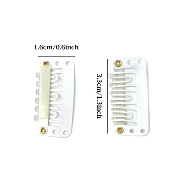 50 STK 6-tands U-formede clips til hair extensions - 3,3 cm/1,3 tommer