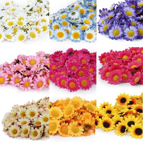 Kunstig Gerbera Daisy for DIY Bryllupsfest - 100 stk, ZQKLA