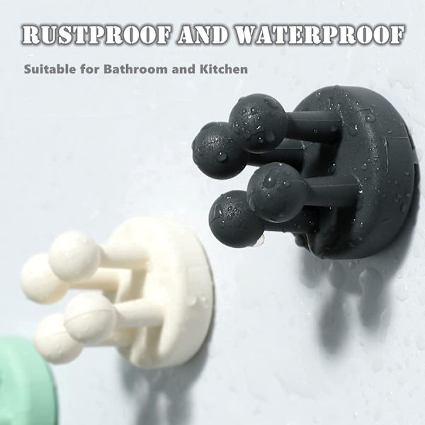 Silikon Tandbørsteholdere - 6 stk. Razor Hooks Adhesive Wal,ZQKLA