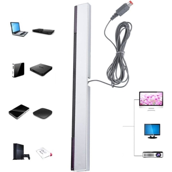 Kablet Infrarød Bevegelsessensor Kompatibel med Wii/Wii U, ZQKLA