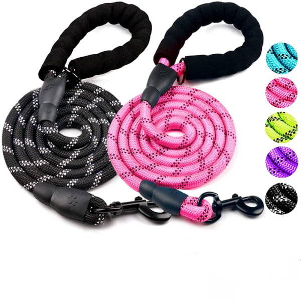 5 FT Dog Leash with Comfortable Padded Handle and Highly Ref,ZQKLA