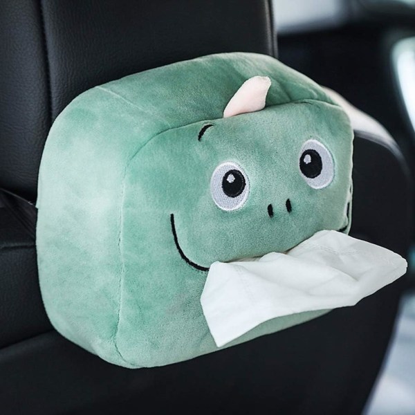 （Dinosaurer） Car Tissue Box, Papirhåndklæde opbevaringsboks Plys Ani, ZQKLA