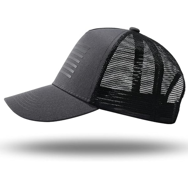 Truckerhatt med Amerikansk Flagg - Snapback Hatt, Baseballcaps for Menn og Kvinner