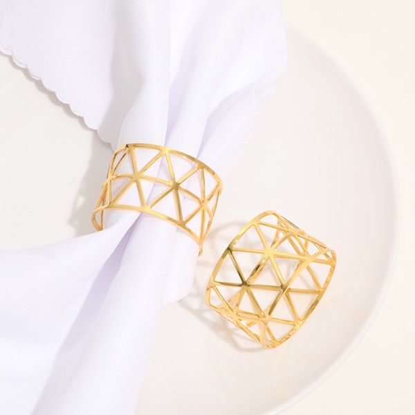 Dewenwils Servietringe, 12 stk. Guld Servietringe, Servietring Holder