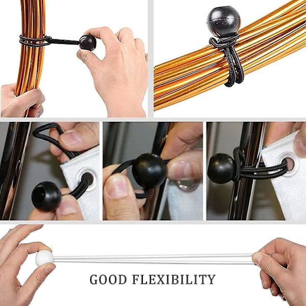50 stk. elastiske reb med kugler, elastiske stropper med ela