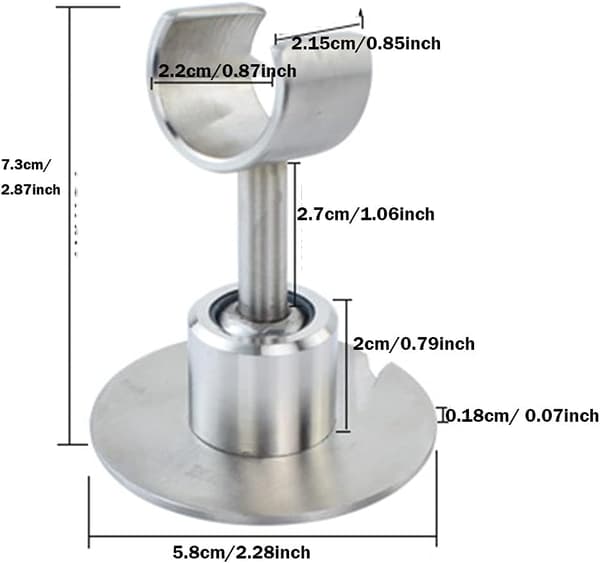 360° Justerbar Dusjhodeholder, Limt Veggmontering, ZQKLA
