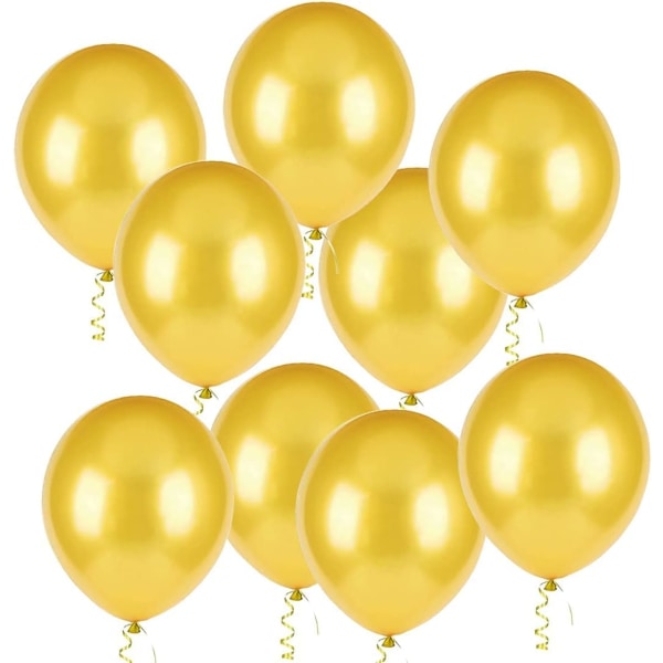 Guldballong, 100 pärlguldballonger, Helliumballong 30,ZQKLA