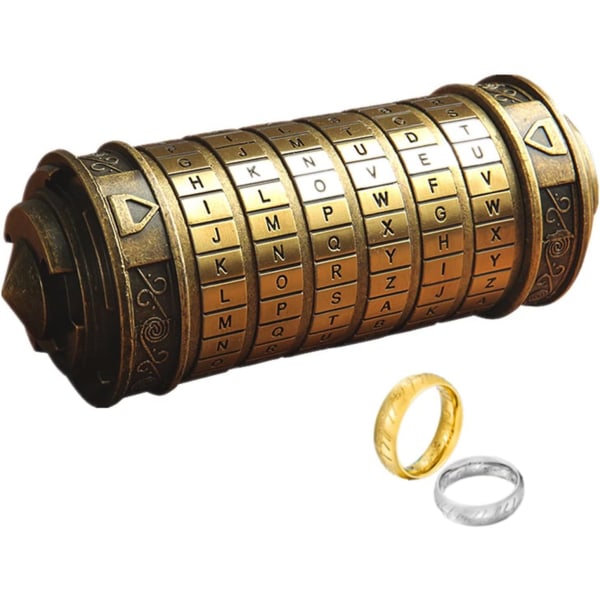 Da Vinci Code Mini Cryptex lås med dolda fack Ann,ZQKLA