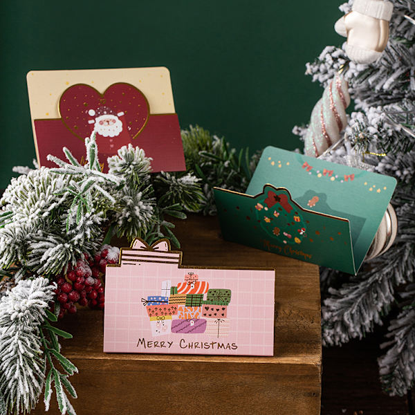 Joulukortti Merry Christmas -suunnittelu 24 kpl jouluun, ZQKLA