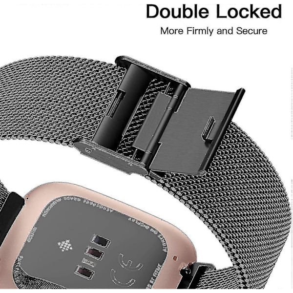 Fitbit Versa/fitbit Versa 2 Rem til Kvinder Mænd, Justerbar Rustfri Bedste Shiyi