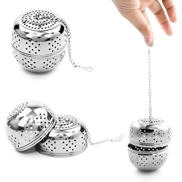 2 Stykker Te-infusionsenhed i Rustfrit Stål, Te-infusionsenhed, Te-infusion, ZQKLA