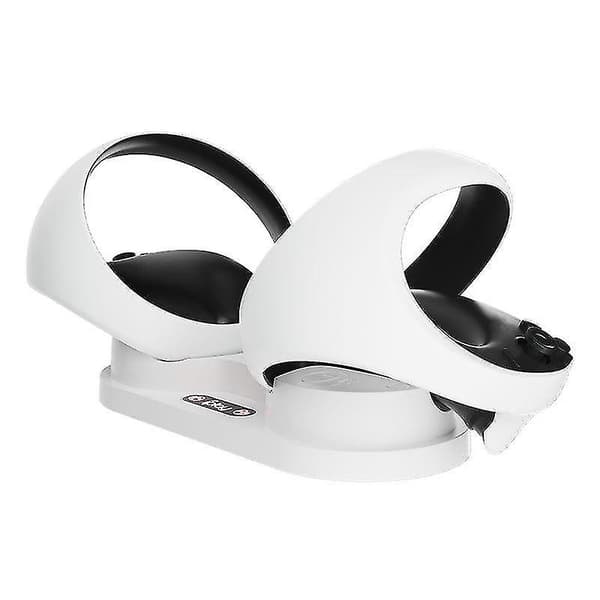 Kompatibel Ps5 Vr2 Spilkontroller Med Led Lys Opladningsstativ Bærbar Controller Dobbelt Oplader