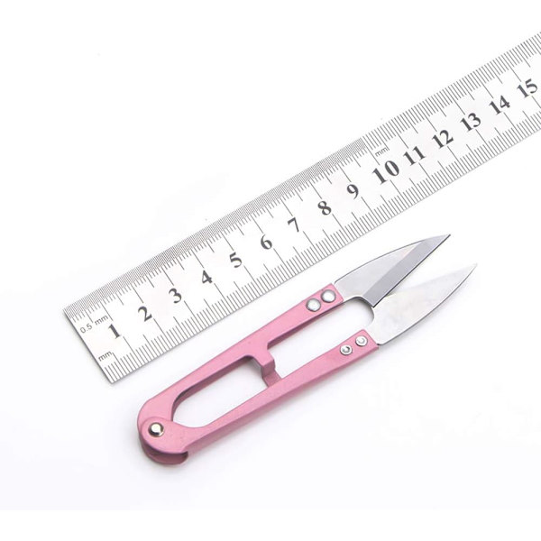 (Rosa) 2 stk Mini U-formet Broderisaks, ZQKLA