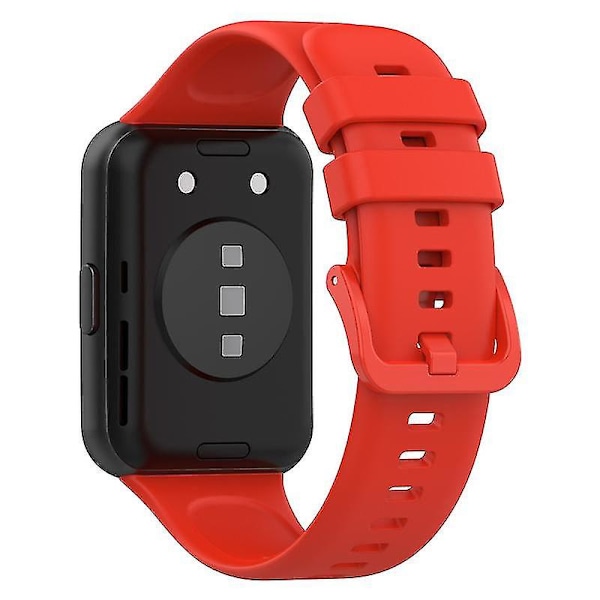Silikone urrem til Huawei Watch Fit 2, vandtæt udskiftningsarmbånd Red, Red Style H Huawei Watch Fit 2