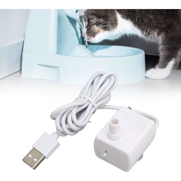 Drikkevandsfontæne pumpe til kæledyr, Støjsvag for at undgå tør forbrænding, USB strøm, ZQKLA