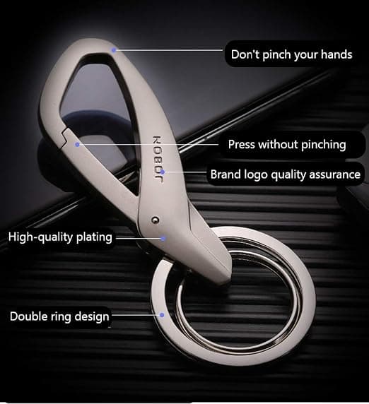 Sink Alloy Bilnøkkelring Dobbel Ring Dobbel Spenne Solid Nøkkel, ZQKLA
