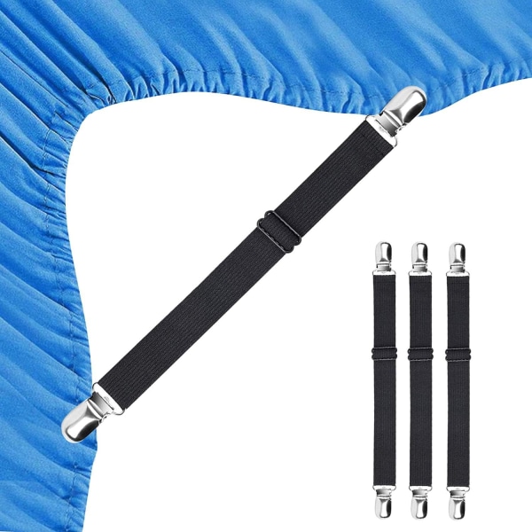 Sengesettstropper 4 stk Sengesett Holdere Justerbare Lakens Klips ,ZQKLA