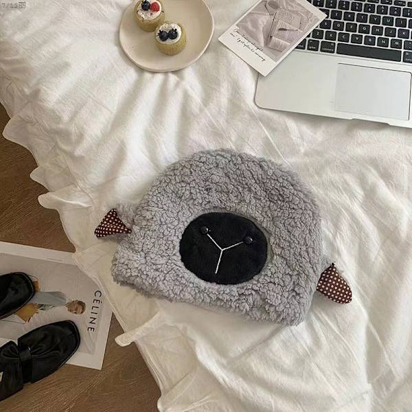 Hatt Utomhus Vikbar Keps för Kvinnor Lammsull Japansk Söt, ZQKLA