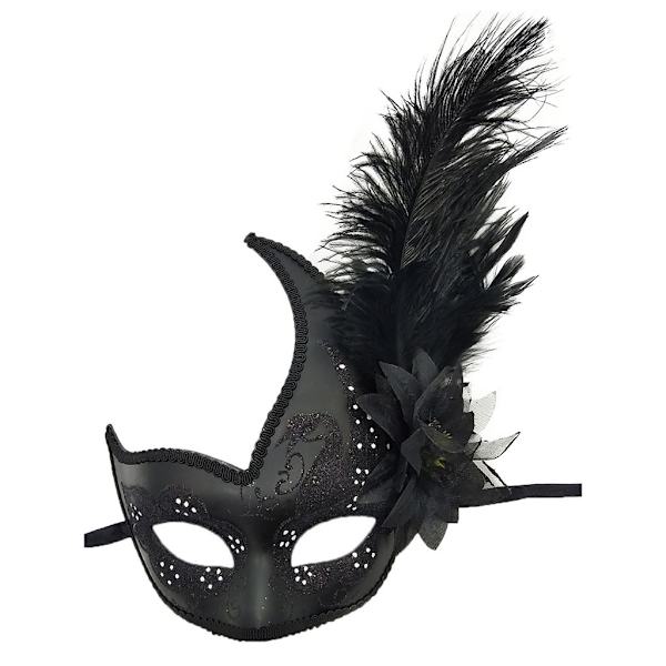 Naisten höyhenpeitteinen naamio Venetsian Halloween Mardi Gra, ZQKLA