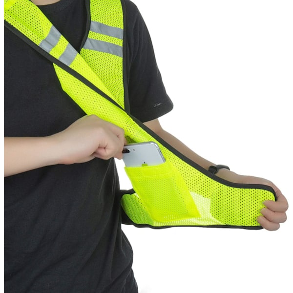 3-pack Reflexväst och Armband, Hög Synlighet Justerbar