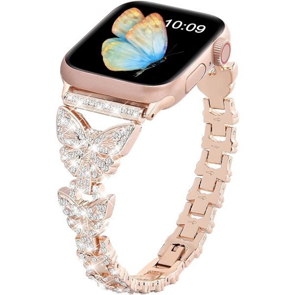Bling-bånd Kompatibel med Apple Watch-bånd 45/44mm, Luksus, ZQKLA