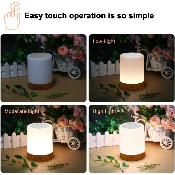 LED nattlampa, nattlampa för barn Sänglampa med Touch Co, ZQKLA