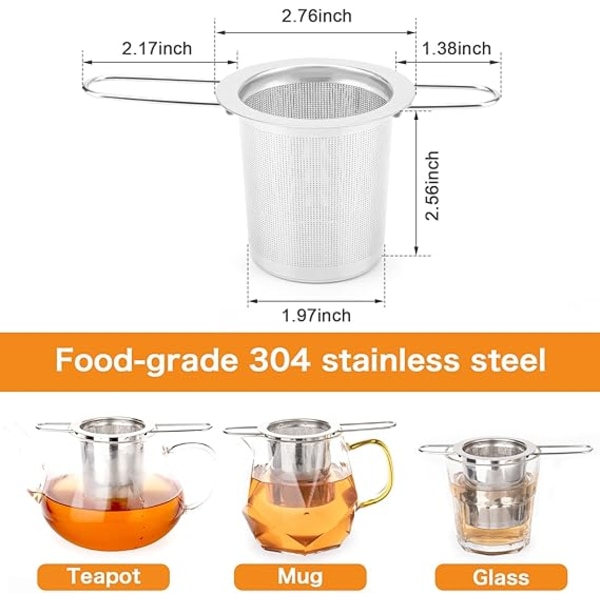 2-pack Teekula, Rostfritt Stål Teinfuser Korg Sitti, ZQKLA