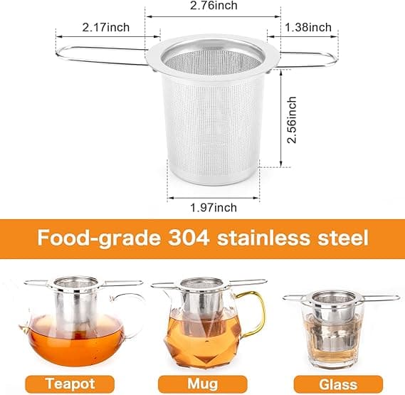 2-pakks te-sil, rustfritt stål te-infuser kurv Sitti, ZQKLA