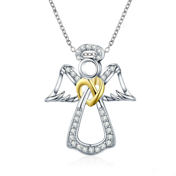 Skyddsängel Halsband för Kvinnor Sterling Silver Du Är Min, ZQKLA