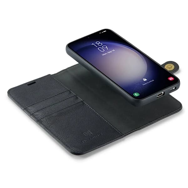 DG MING Samsung S25 2-i-1 Magnetisk Pung Etui - Sort Sort,su