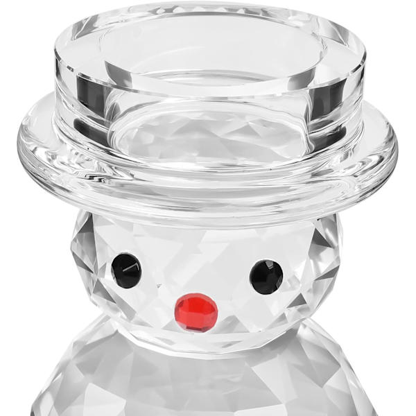 Snögubbe Kristall Ljusstakar Set om 2, 4.33 Tum Hög Kristaller, ZQKLA