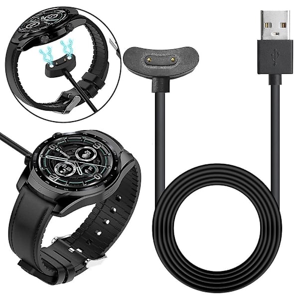 Latauslaite, joka on yhteensopiva Ticwatch Pro 3 -älykellon kanssa - USB-latauskaapeli teline - Älykellolisävarusteet, 100 cm